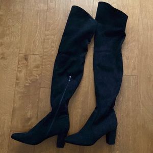 Over the knee black boots size 9